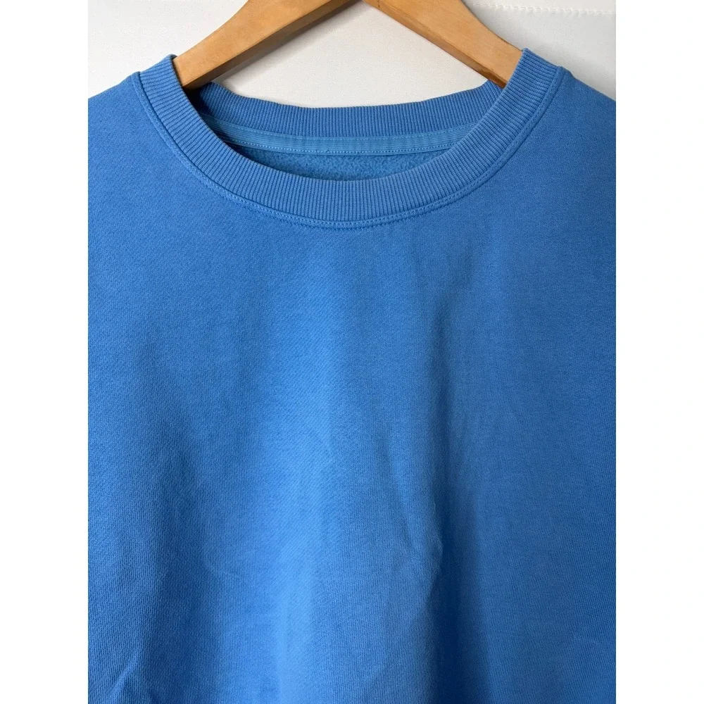 Lululemon Perfectly Oversized Crewneck Sweatshirt Sz M Cyan Blue Pullover Lounge